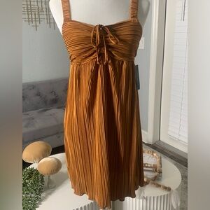 Kirious Pleated Gold Women’s Dress